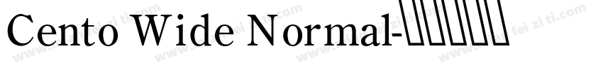 Cento Wide Normal字体转换